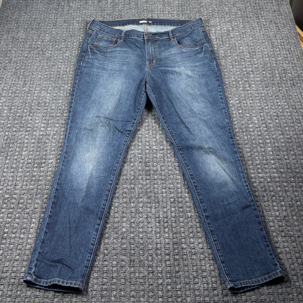 Old Navy Original Skinny Jeans Medium Wash Stretch Denim 16 Short Blue
